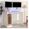 Image de Bureau lumières LED Blanc brillant 97x45x90cm Bois d'ingénierie