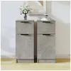 Image de Buffets 2 pcs Gris béton 30x30x70 cm Bois d'ingénierie811124