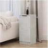 Image de Buffet Armoire de Rangement Meuble de Rangement Armoire Latérale Table de Chevet Salon Gris Béton 30x30x70 cm Bois d'Ingénierie 811141
