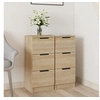 Image de Buffets 2 pcs Chêne Sonoma 30x30x70 cm Bois d ingénierie