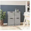 Image de Buffets 2 pcs Gris béton 30x30x70 cm Bois d'ingénierie811178