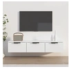 Image de Armoire murale blanc 102x30x20 cm bois d ingénierie