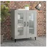 Image de Buffet gris béton 69,5x34x90 cm bois d ingénierie
