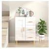 Image de Buffet Blanc brillant 69,5x34x90 cm Bois d'ingénierie812228