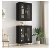 Image de Armoire murale suspendue Noir 69,5x34x90 cm