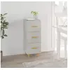 Image de Dressoir 34,5x34x90 cm bewerkt hout betongrijs812343