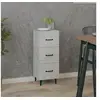 Image de Buffet Gris béton 34,5x34x90 cm Bois d ingénierie