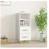 Image de Buffet Blanc 34,5x34x90 cm Bois d'ingénierie