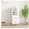 Image de Buffet Blanc brillant 34,5x34x90 cm Bois d ingénierie