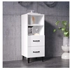 Image de Buffet Blanc brillant 34,5x34x90 cm Bois d ingénierie