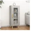 Image de Buffet Armoire Latérale Meuble de Rangement Organisateur de Maison Salon Salle de Séjour Intérieur Gris Béton 34,5x34x90 cm Bois d'Ingénierie