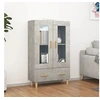Image de Buffet haut Gris béton 70x31x115 cm Bois d'ingénierie812550