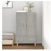 Image de Buffet haut Gris béton 70x31x115 cm Bois d ingénierie