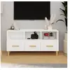Image de Meuble TV Blanc 102x36x50 cm Bois d'ingénierie812600