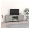 Image de Meuble TV gris béton 150x30x50 cm bois d ingénierie