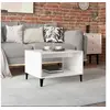 Image de Table basse Blanc brillant 60x50x40 cm Bois d ingénierie