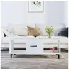 Image de Table basse Blanc 102x50x40 cm Bois d ingénierie