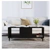 Image de Table basse Noir 102x50x40 cm Bois d ingénierie