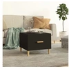 Image de Table basse noir 50x50x40 cm bois d'ingénierie