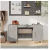 Image de Bureau Gris béton 140x50x75 cm Bois d'ingénierie