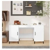 Image de Bureau Blanc brillant 140x50x75 cm Bois d'ingénierie