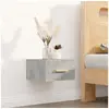 Image de Table de chevet murale gris béton 35x35x20 cm812842