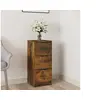 Image de Buffet Armoire de Rangement Meuble de Rangement Armoire Latérale Salle de Séjour Salon Intérieur Chêne Fumé 30x30x70 cm Bois d'Ingénierie 817012