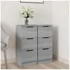 Image de Buffets 2 pcs Sonoma gris 30x30x70 cm Bois d'ingénierie817015