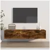 Image de Armoire murale Chêne fumé 102x30x20 cm Bois d ingénierie