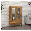 Image de Buffet haut Chêne fumé 70x31x115 cm Bois d ingénierie