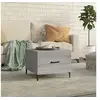 Image de Table basse avec pieds en métal Sonoma gris 50x50x40 cm817539