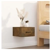Image de Table de chevet murale Chêne fumé 35x35x20 cm 817579