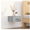 Image de Table de chevet murale Sonoma gris 35x35x20 cm