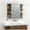 Image de Armoire à miroir avec LED Chêne marron 70x16,5x60 cm