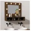 Image de Spiegelkast met LED-verlichting 60x31,5x62 cm bruin eikenkleur820456