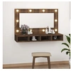 Image de Spiegelkast met LED-verlichting 90x31,5x62 cm bruin eikenkleur820459
