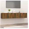 Image de Meubles TV 2 pcs chêne fumé 80x30x30 cm bois d ingénierie