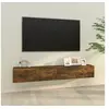 Image de Meubles TV muraux 2pcs chêne fumé 100x30x30cm bois d'ingénierie820466