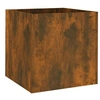 Image de Jardinière Chêne fumé 40x40x40 cm Bois d ingénierie