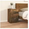 Image de Table de chevet Chêne fumé 40x40x63 cm Bois d'ingénierie820520