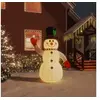 Image de Bonhomme de neige gonflable avec LED 120 cm, figurine gonflable, décoration de fête de Noël, décoration gonflable, décoration de Noël