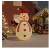 Image de Bonhomme de neige gonflable avec LED 300 cm, figurine gonflable, décoration de fête de Noël, décoration gonflable, décoration de Noël