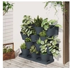Image de Ensemble de jardinières verticales 12 pcs Anthracite PP