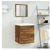 Image de Meuble lavabo avec bassin intégré Chêne fumé Bois d'ingénierie3114168