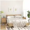 Image de Tables de chevet 2 pcs Marron Bois pin massif et rotin naturel