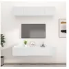 Image de Meubles TV 4 pcs blanc 80x30x30 cm bois d ingénierie