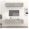 Image de Meubles TV 4 pcs gris béton 80x30x30 cm bois d'ingénierie3114185
