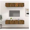 Image de Meubles TV 4 pcs chêne fumé 80x30x30 cm bois d ingénierie