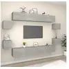 Image de Ensemble de meubles TV 8 pcs Gris béton Bois d'ingénierie