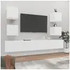 Image de Ensemble de meubles TV 6 pcs Blanc Bois d ingénierie